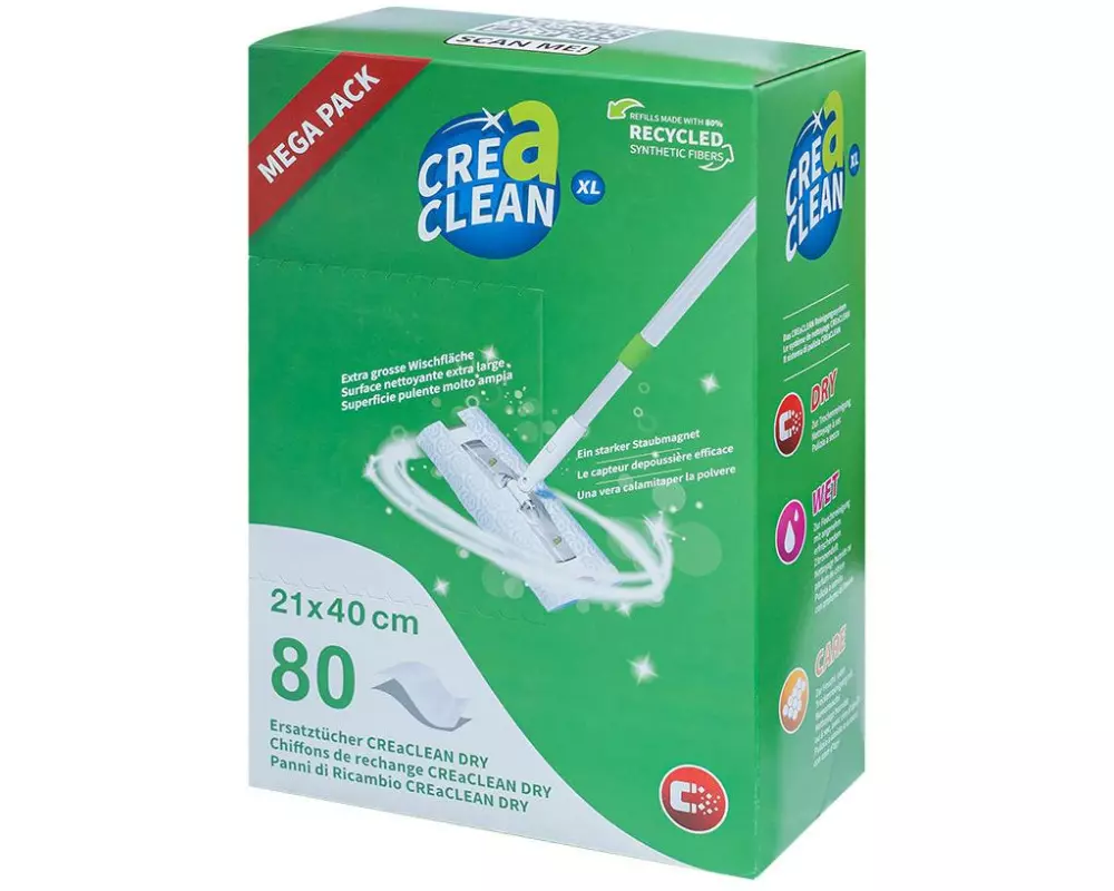 CreaClean Ersatztuch Dry XL 80 Stück