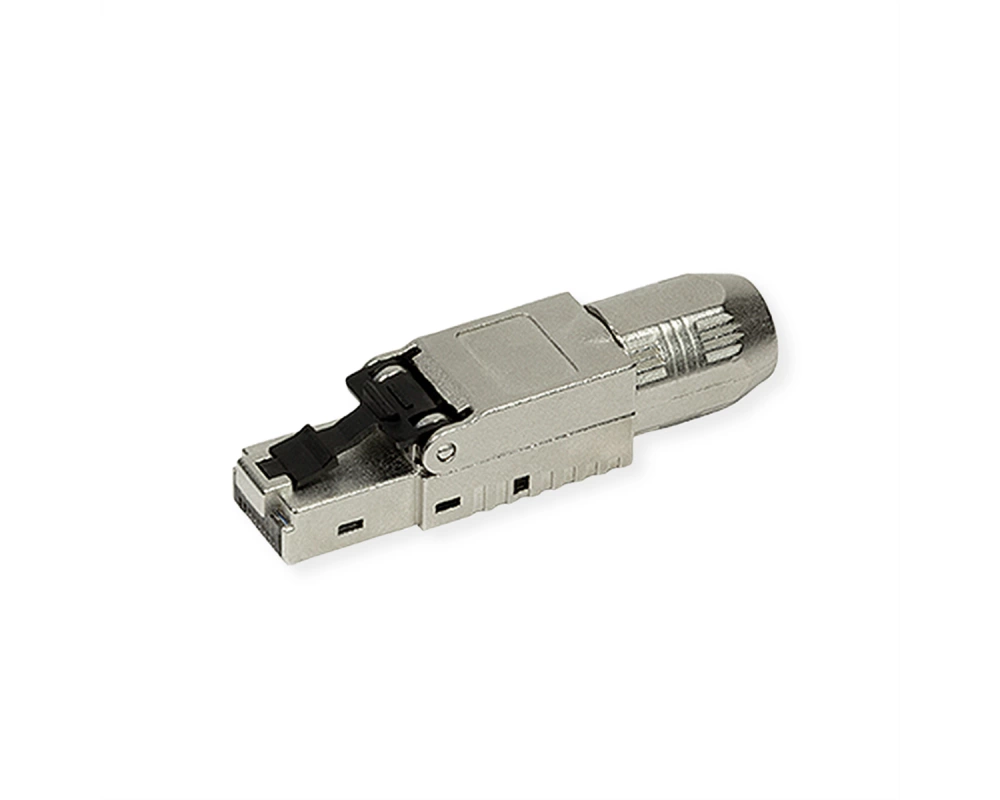 ROLINE feldkonfektionierbarer RJ-45 Stecker Cat.6A (Class EA), STP, silberfarben