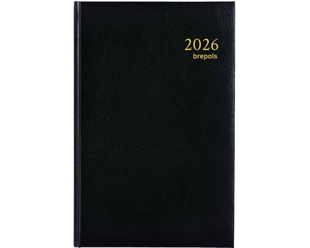 BREPOLS Agenda Saturnus 231 Lima 2026 0.231.1255 1W/2S schwarz 13.5x21cm
