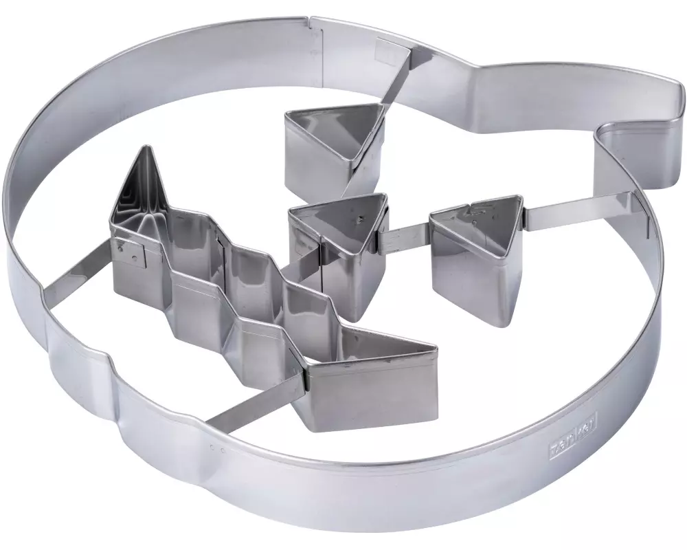 Zenker Guetzli-Ausstecher Happy Halloween Kürbis 1 Stück, Silber