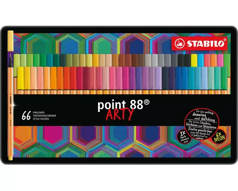 STABILO point 88 66er Metalletui ARTY mit Aufhängelasche