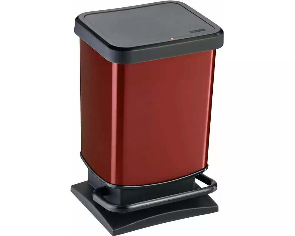 Rotho Treteimer Paso 20 l, Rot metallic
