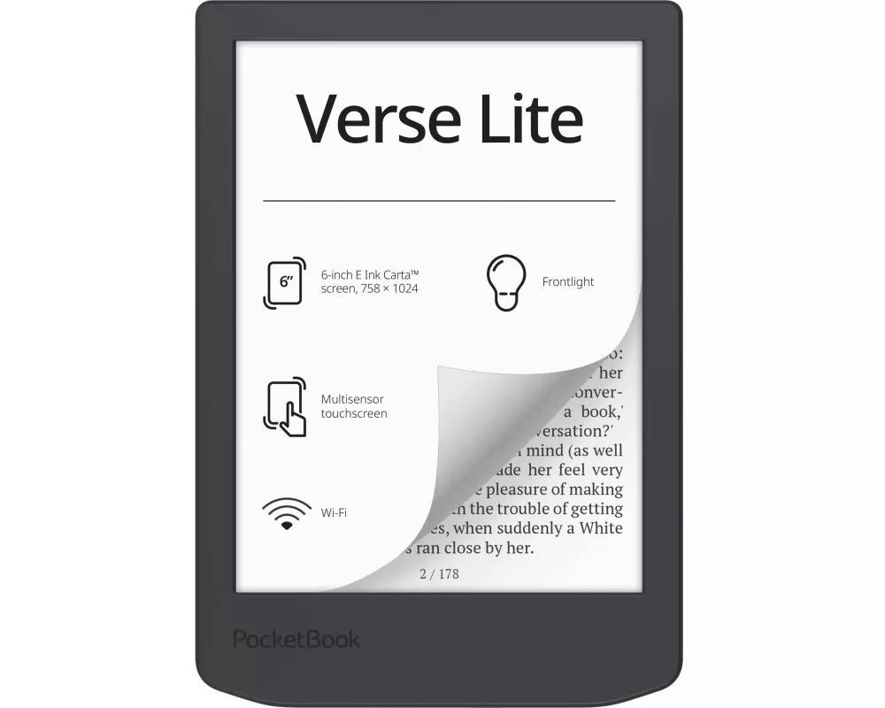 PocketBook E-Book Reader Verse Lite Midnight Grey