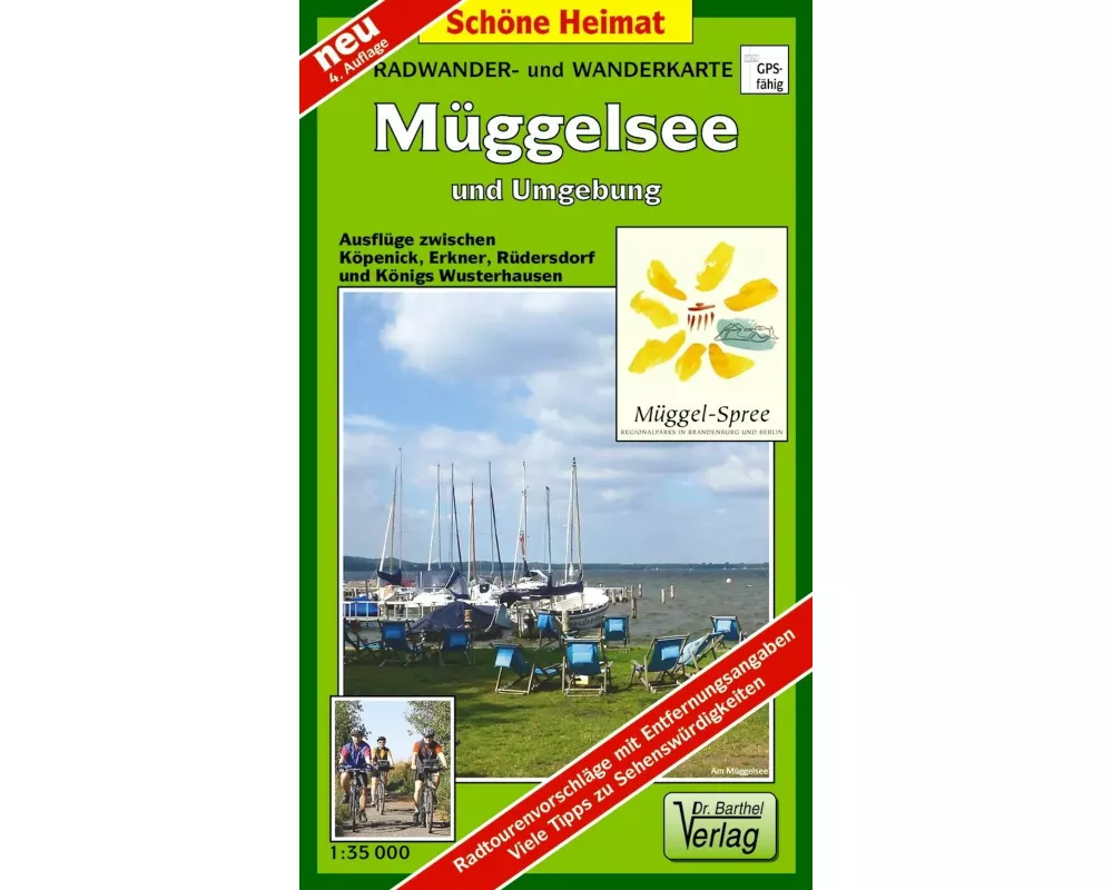 Radwander- und Wanderkarte Müggelsee und Umgebung 1 : 35 000