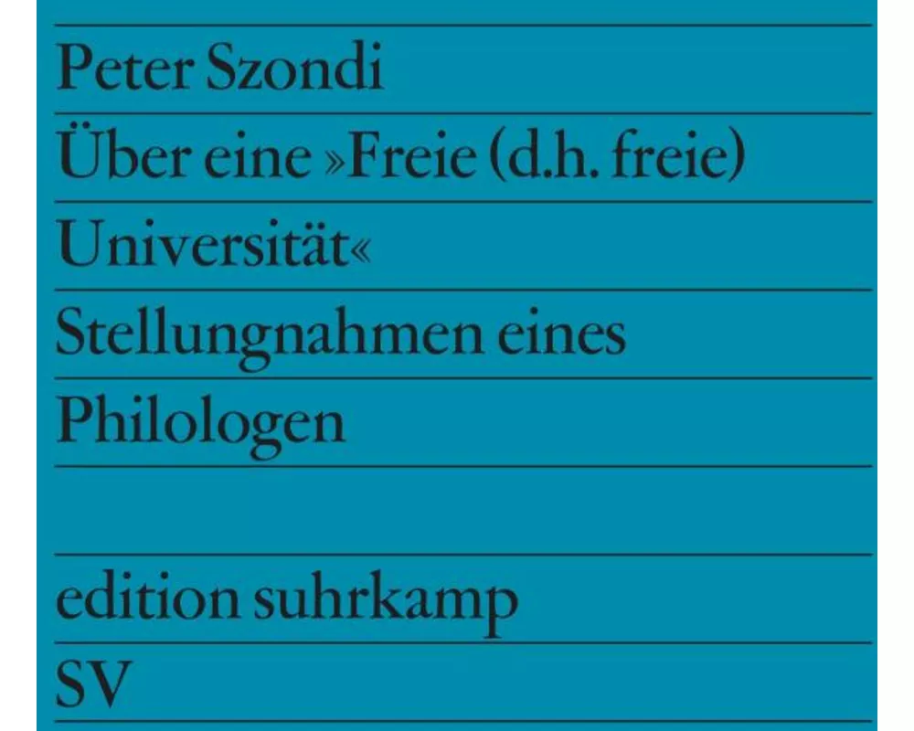 Über eine »Freie (d.h. freie) Universität«