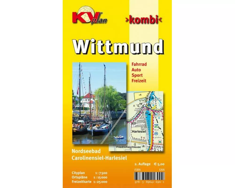 Wittmund, KVplan, Radkarte/Freizeitkarte/Stadtplan, 1:25.000 / 1:15.000 / 1:7.500