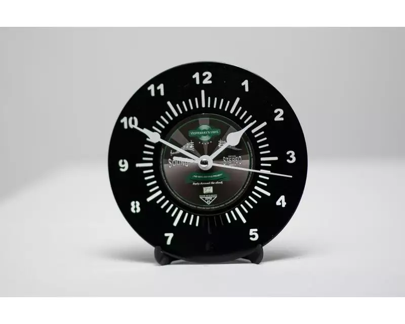 Yesterday's Vinyl Tischuhr Ø 17.5 cm, Schwarz/Weiss