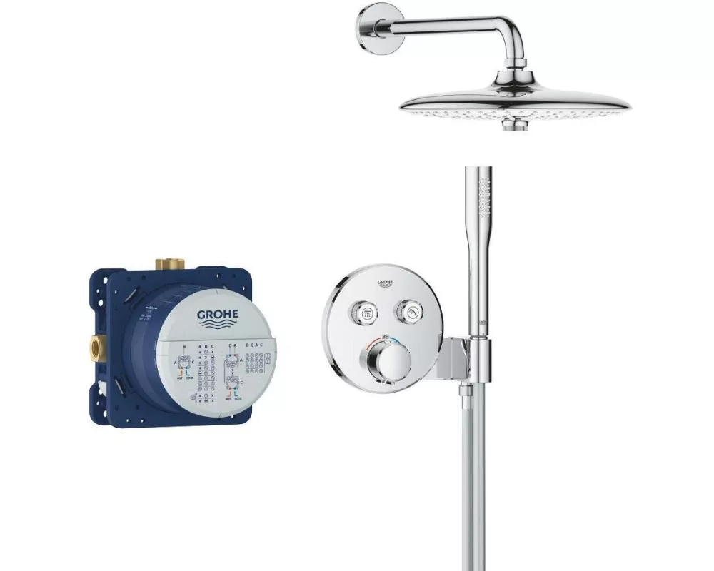 GROHE Precision SmartControl Unterputz Thermostat Chrom Rund