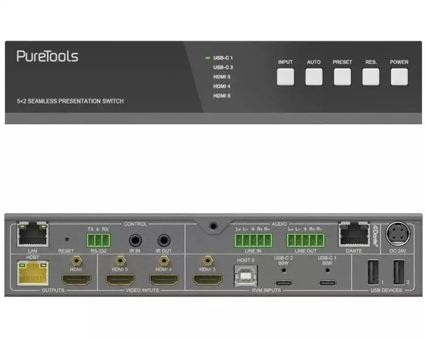 PureLink PureTools Transmitter PT-PSW-52KVM-TX 4K (60 Hz 4:4:4)