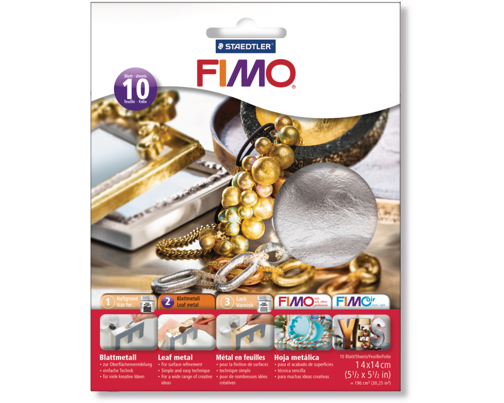 FIMO Blattmetall 14x14cm 8781-81 silber