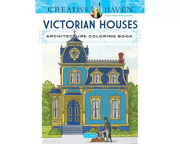Creative Haven Victorian Houses Architecture Coloring Book