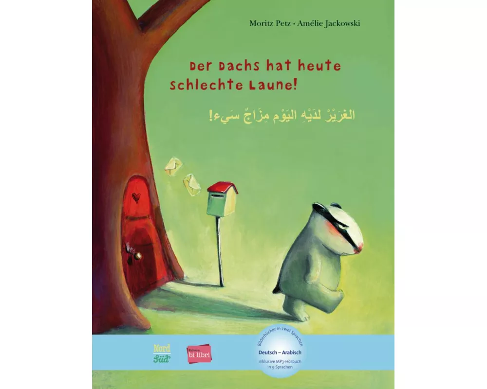 Der Dachs hat heute schlechte Laune! Kinderbuch Deutsch-Arabisch