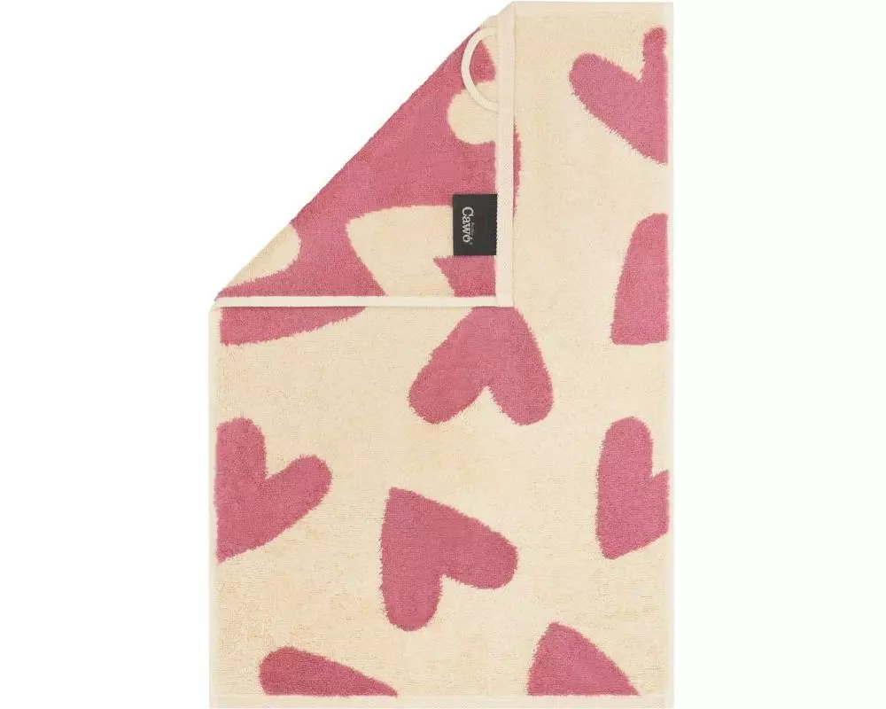 Cawö Gästetuch Heart Beats 30 x 50 cm, Pink