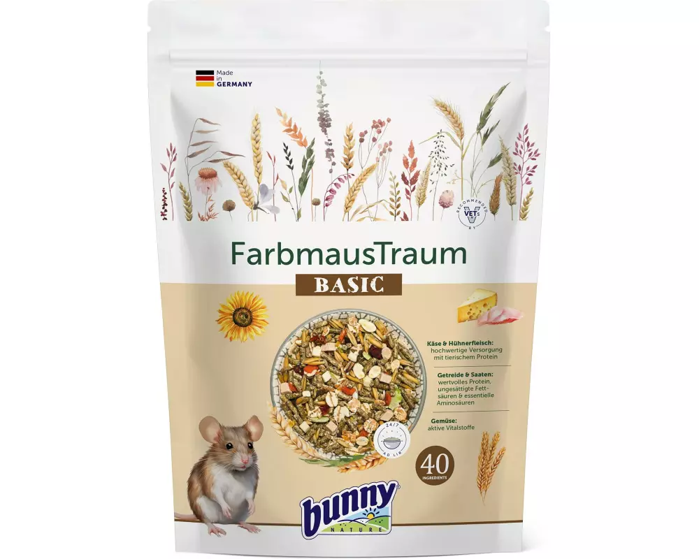 Bunny Nature Hauptfutter Farbmaus Traum Basic, 500 g