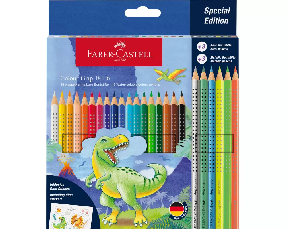 Faber-Castell Farbstifte Colour Grip Dino 24 Stück