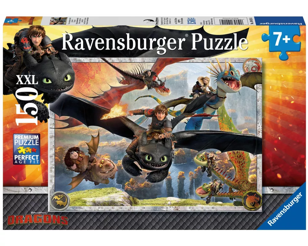 Kinderpuzzle 150 XXL Teile - Dragons - Drachenzähmen leicht gemacht