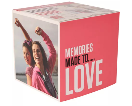 CANON Photo Cube Creative 13x13 pink PP2015x5 Acryl Fotorahmen inkl. 40 Bl.