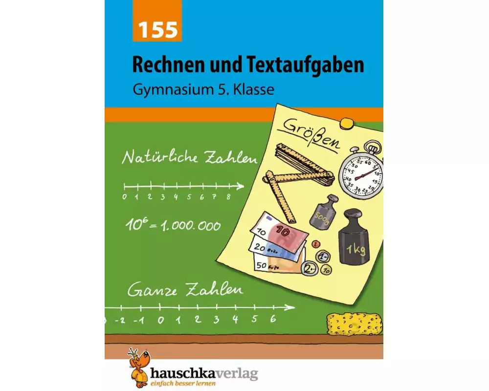 Rechnen und Textaufgaben - Gymnasium 5. Klasse, A5-Heft