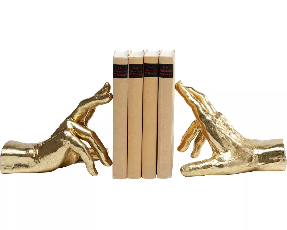 Kare Buchstütze Fingers Gold