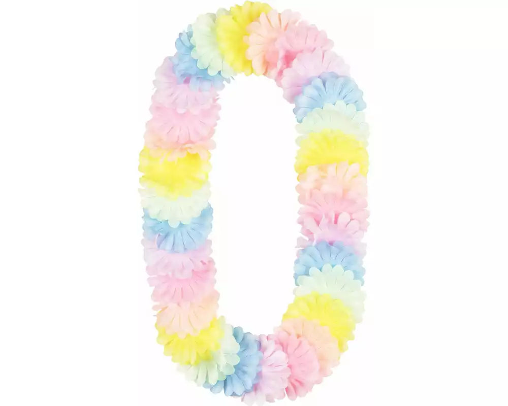 Partydeco Halskette Hawaii 120 cm, pastellfarbig