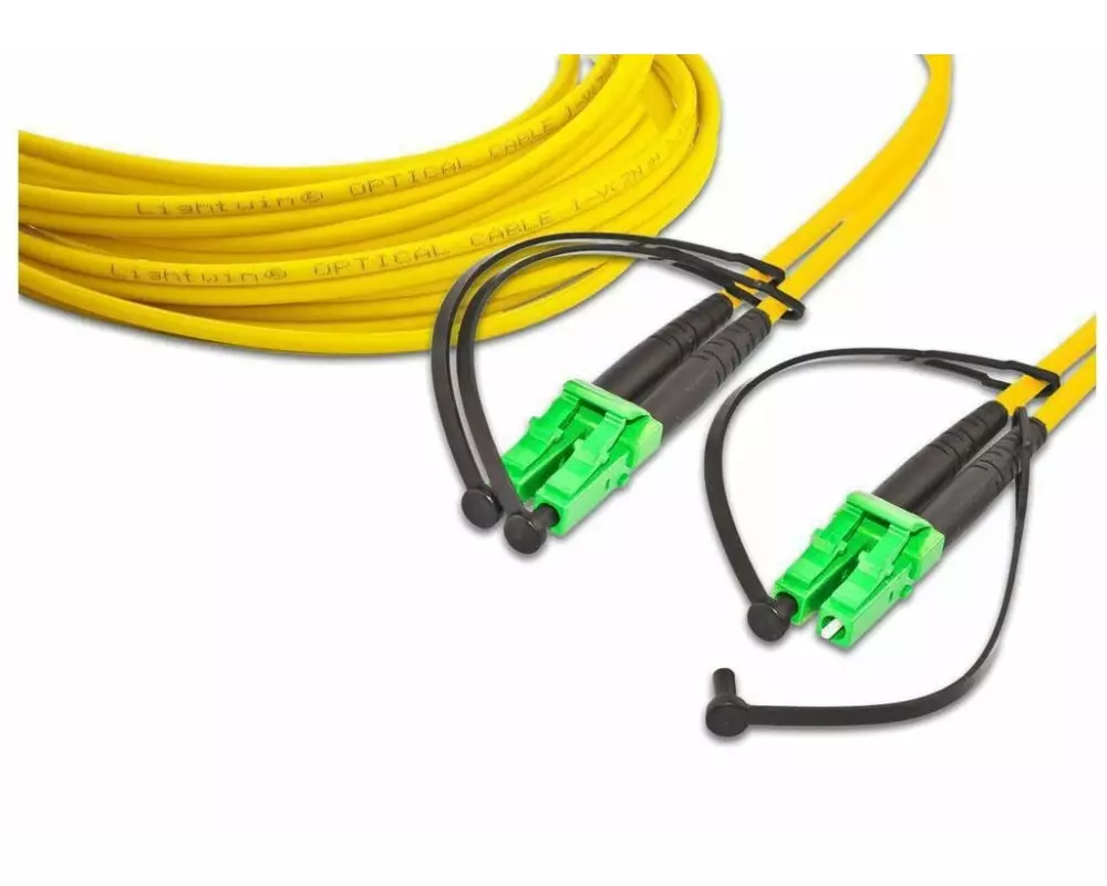 Lightwin LWL-Patchkabel LC/APC-LC/APC, Singlemode, Duplex, 20m
