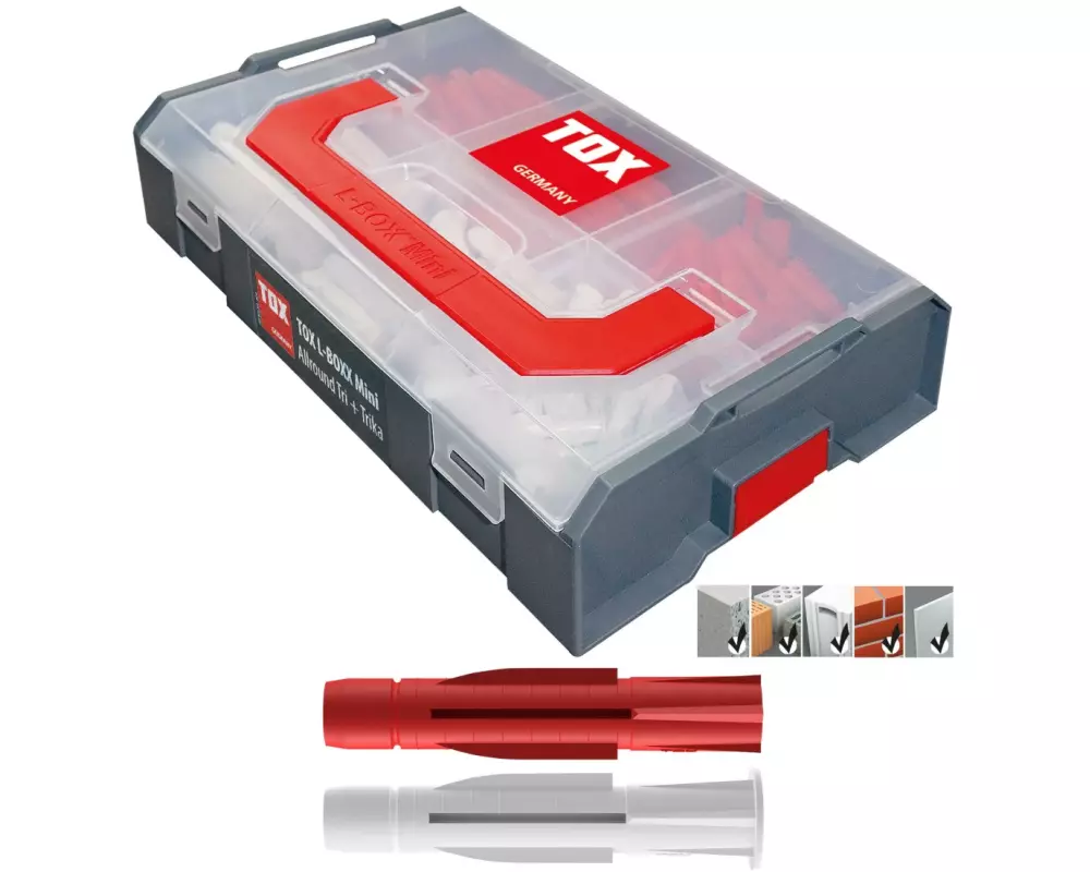 Tox-Dübel Dübel Sortiment L-Boxx Mini Allround Tri+Trika, 200 Stück