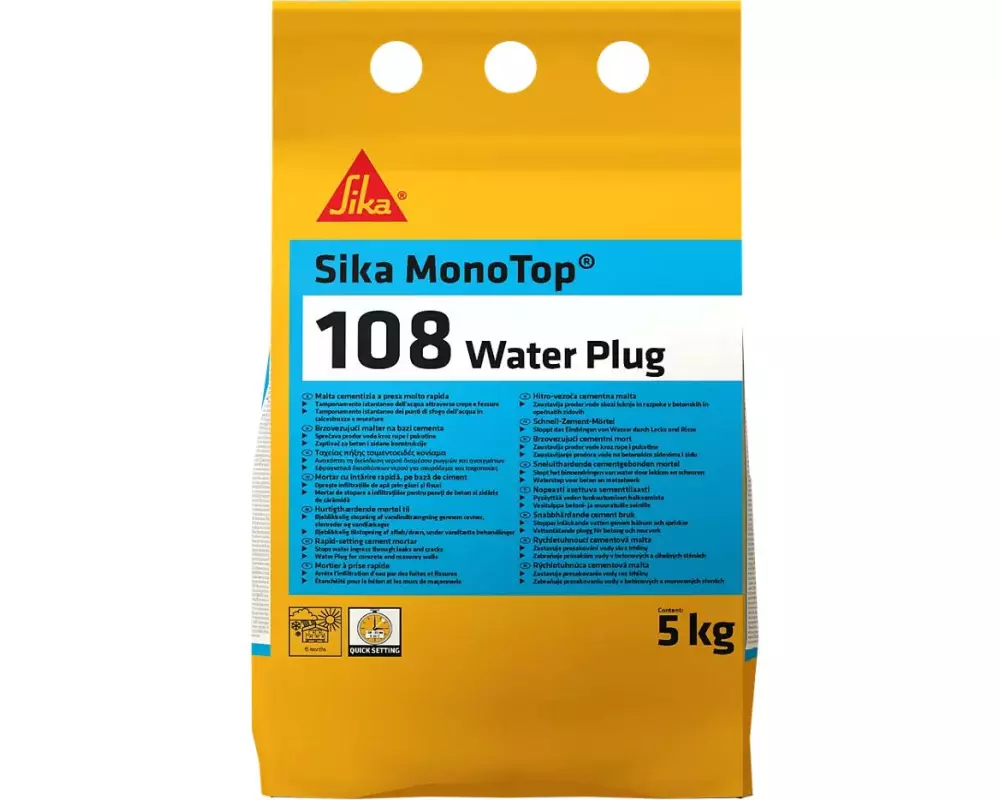 Sika MonoTop-108 WaterPlug Schnellbindend, 5 kg