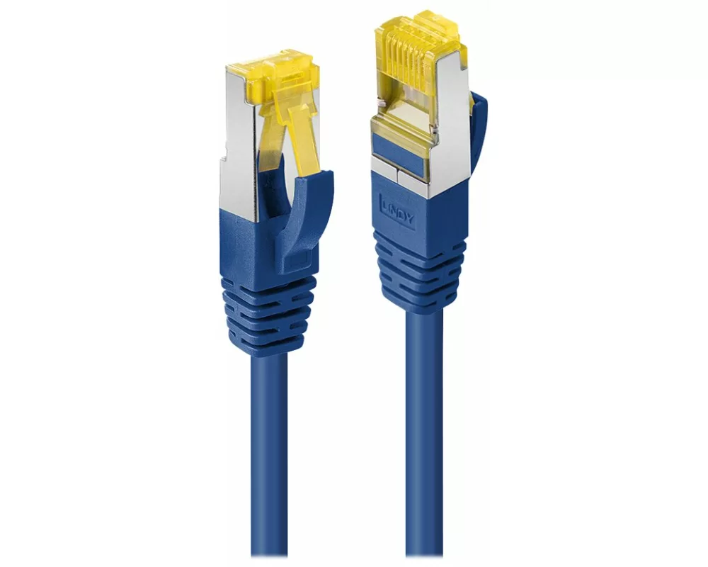 LINDY Patch Cable, Cat.7, S/FTP, RJ45-RJ45, 30m, blue, LSOH, PIMF, Cat7 rawcable with Cat6a conncetors