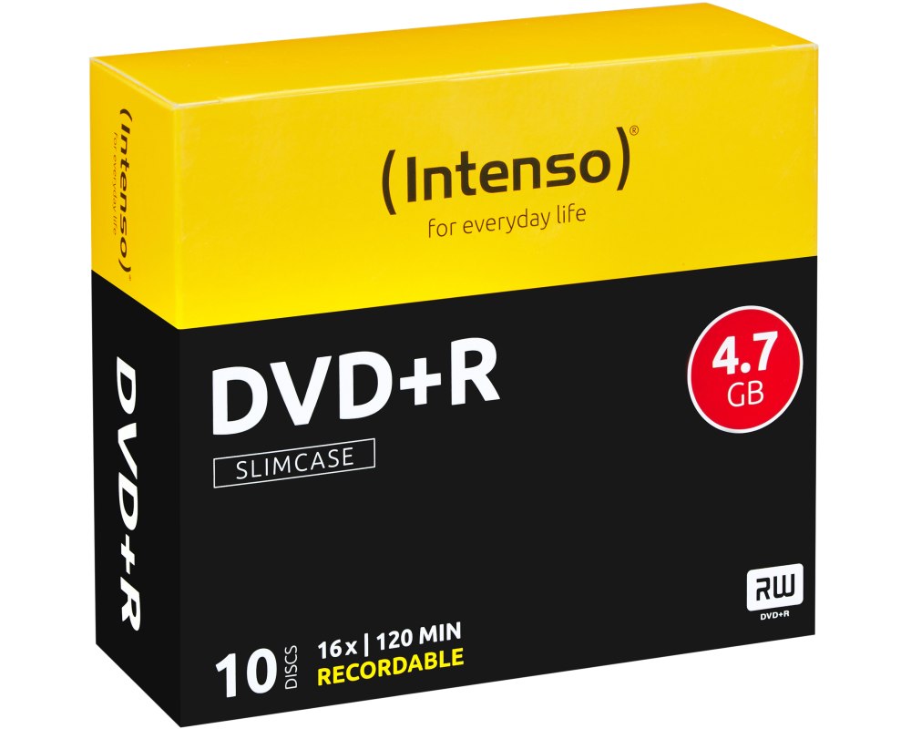 INTENSO DVD+R Slim 4.7GB 4111652 16x 10 Pcs