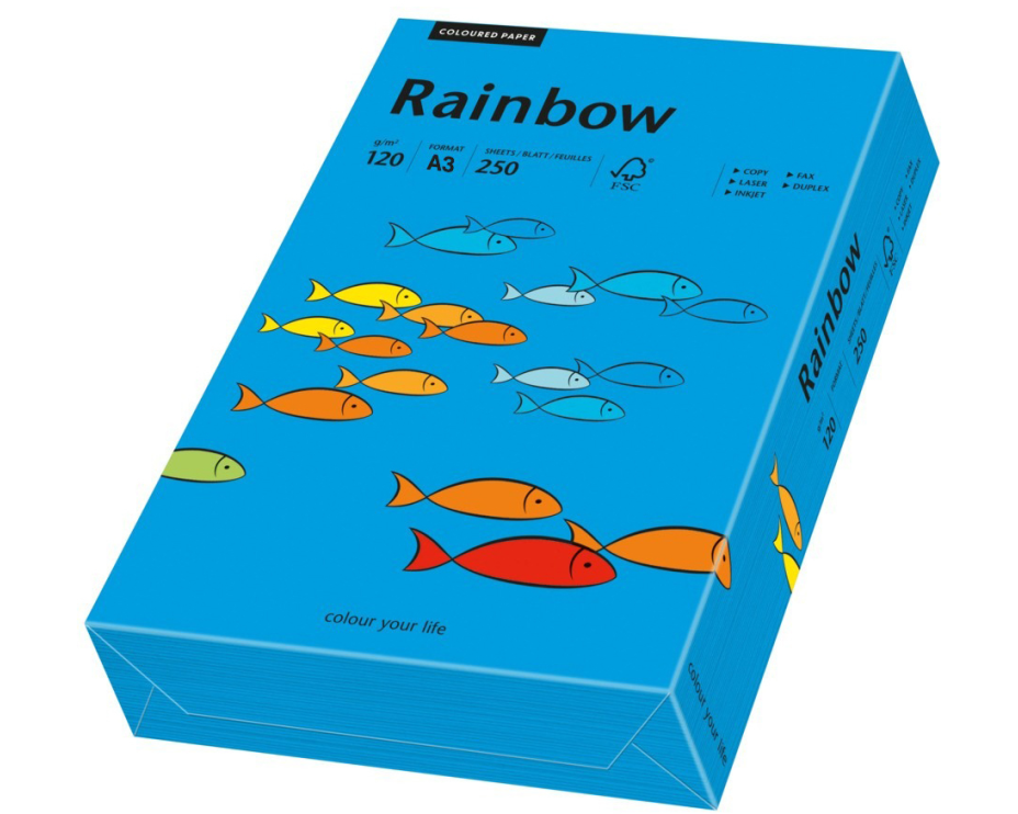 RAINBOW Papier intensivblau/88 A3 88042767 FSC, 120g 250 Blatt