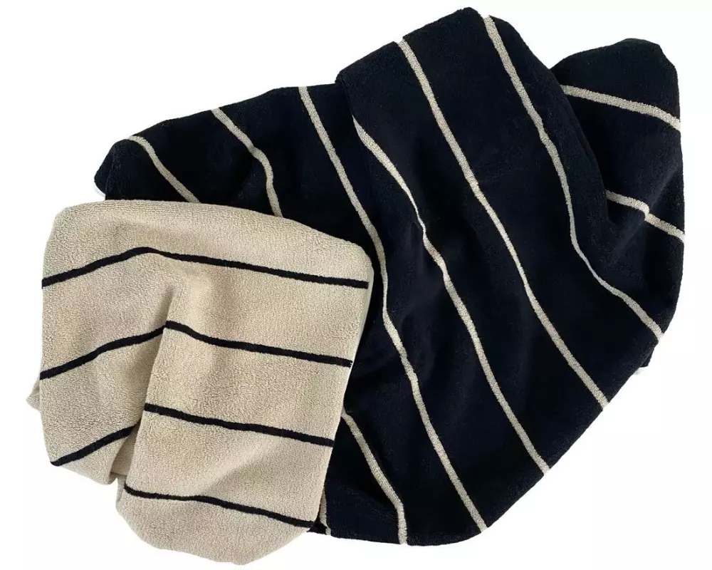 OYOY Handtuch Raita 50 x 100 cm, Schwarz