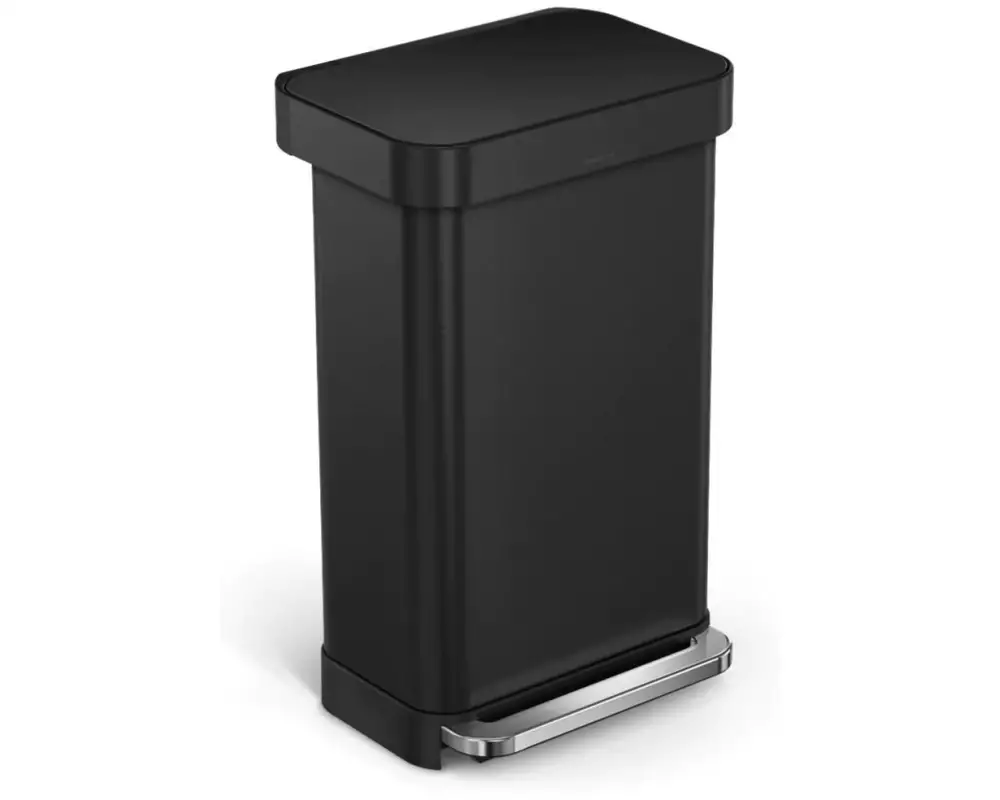 Simplehuman Treteimer 45 l, Schwarz matt