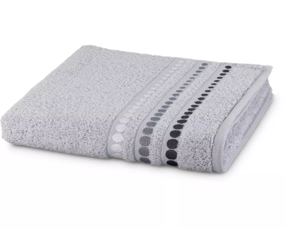Frottana Duschtuch Line Points 67 x 140 cm, Silber