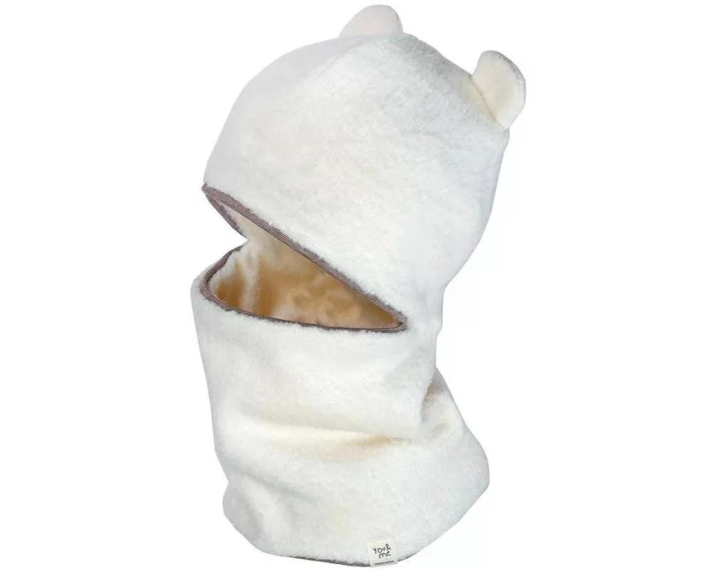 maximo Schlupfmütze mit Ohren Wollweiss Gr. 47