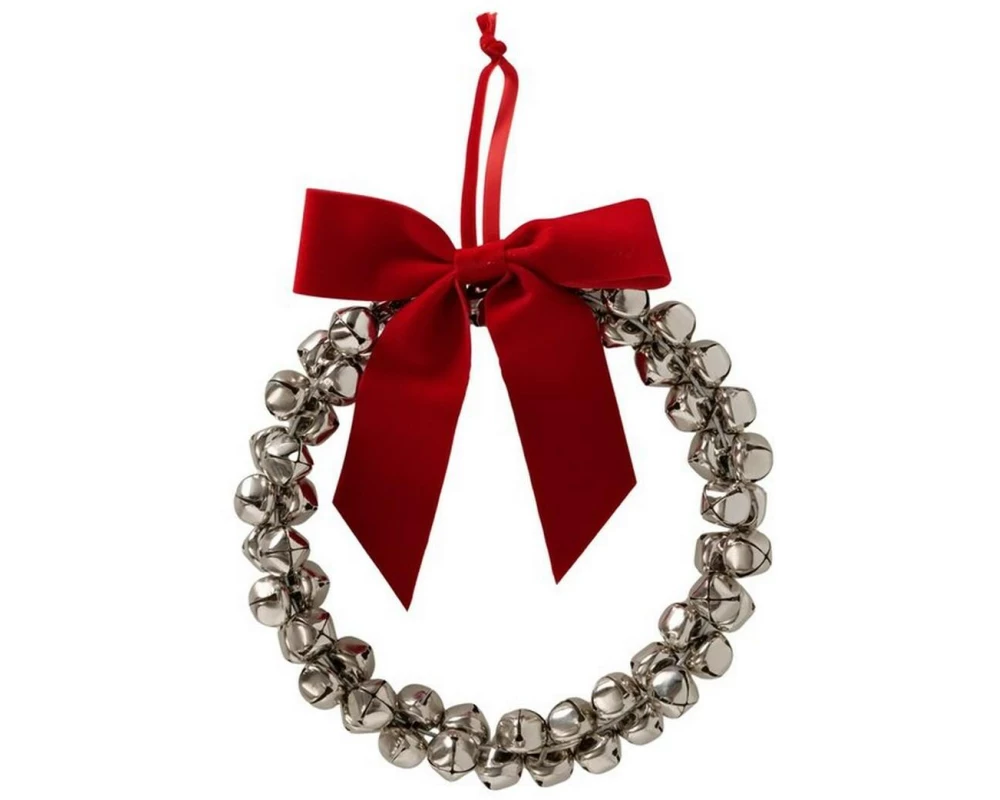Boltze Kranz Glöckchen Rot/Silber