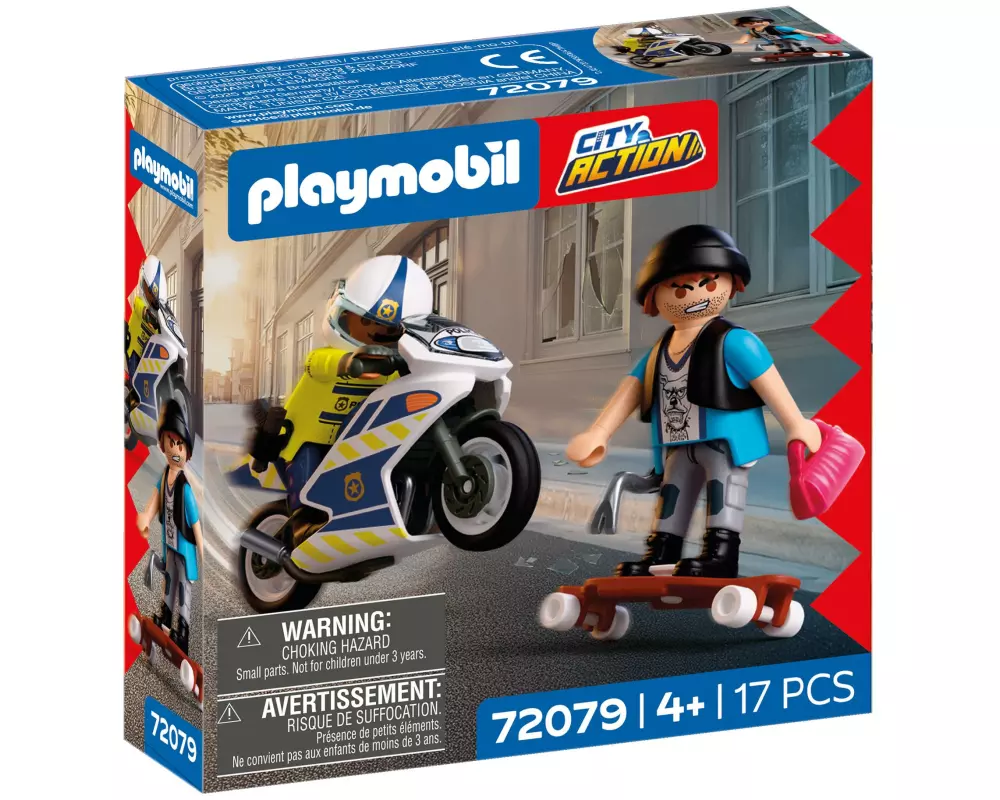 Playmobil City Action Verfolgungsjagd mit Motorrad 72079