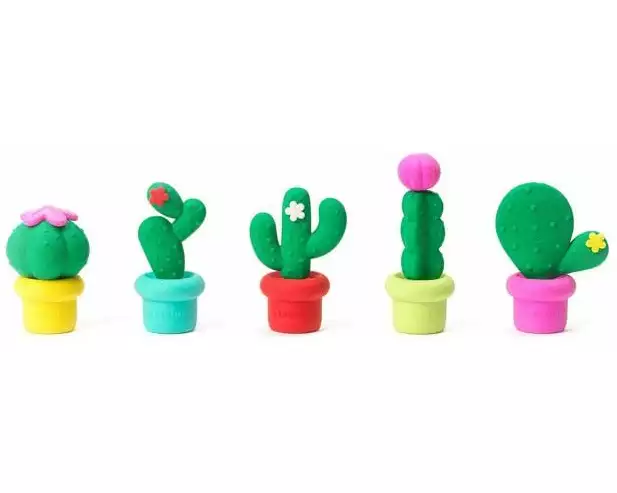 Legami Radiergummi Set Cactus Mehrfarbig