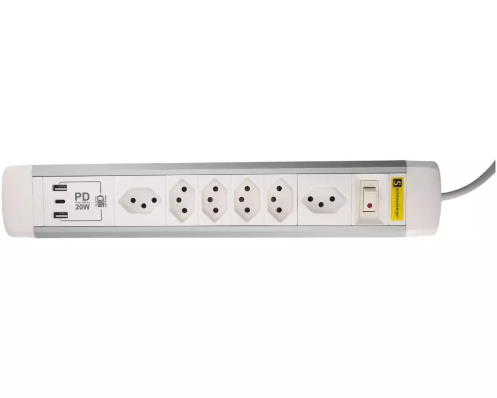 Schönenberger ALU Steckdosenleiste USB-C
