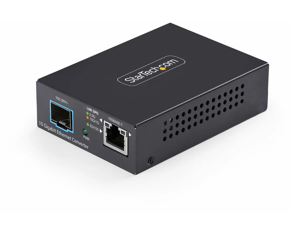 StarTech.com MCM10G6SSFP Netzwerk Medienkonverter 10000 Mbit/s Multi-Modus, Einzelmodus Schwarz