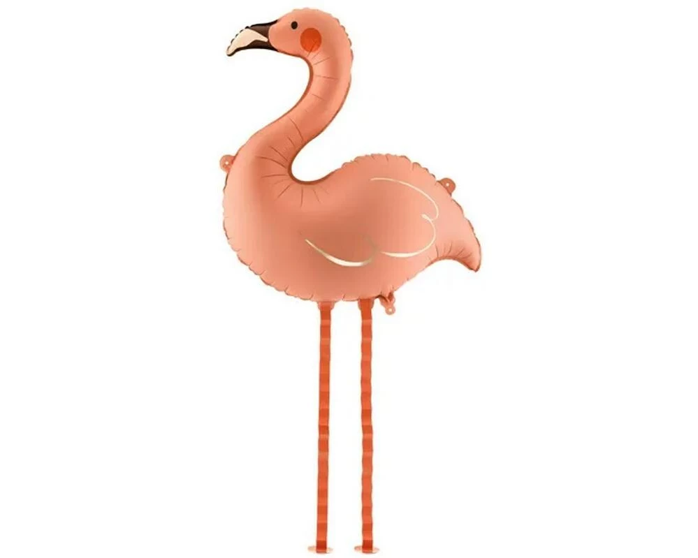 Partydeco Folienballon Flamingo Koralle