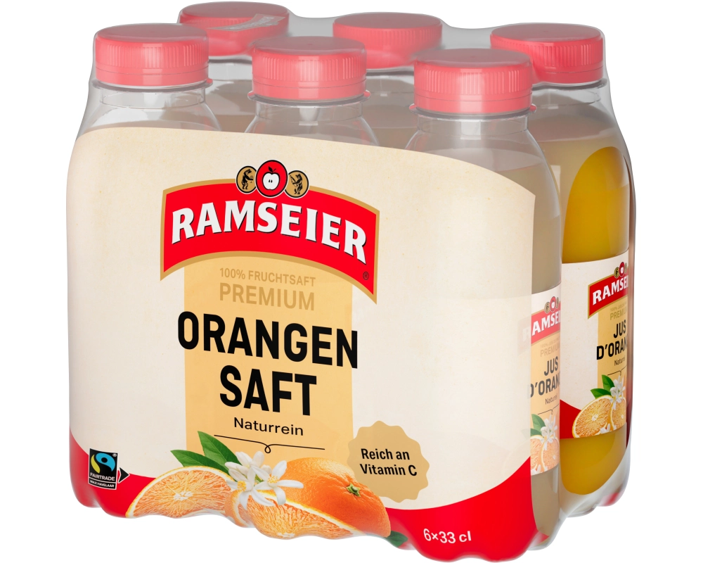 RAMSEIER Premium 100% Orangensaft 1090 33 cl, 6 Stk.