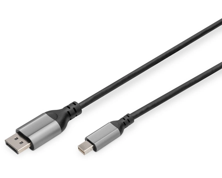 Digitus 2 m DisplayPort/Mini DisplayPort A/V Cable for TV, Projector, Monitor, PC, Computer, Notebook, Graphic Card, Display Screen, Display, HDTV, Audio/Video Device