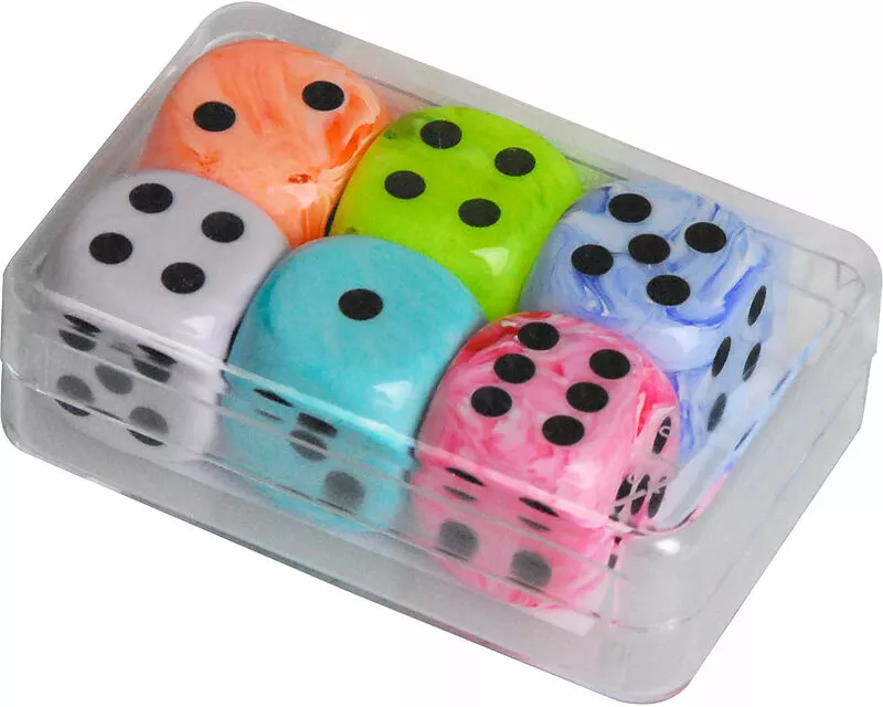 Würfel pastell, 6 Würfel