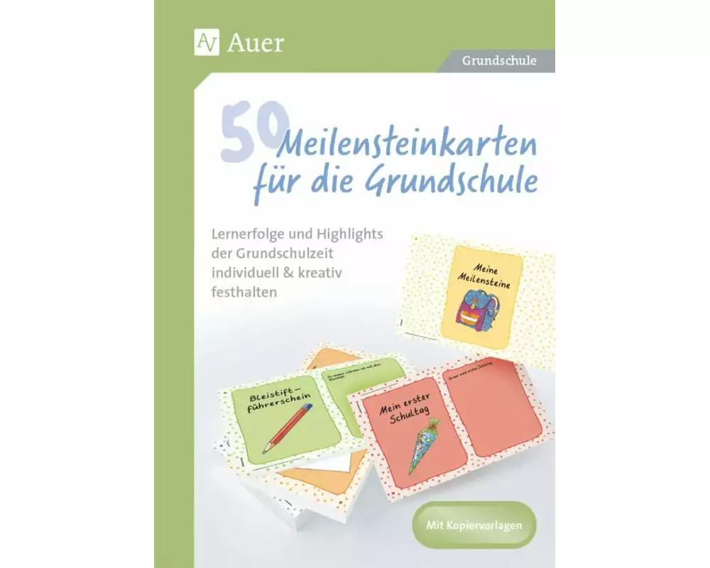 50 Meilensteinkarten für die Grundschule