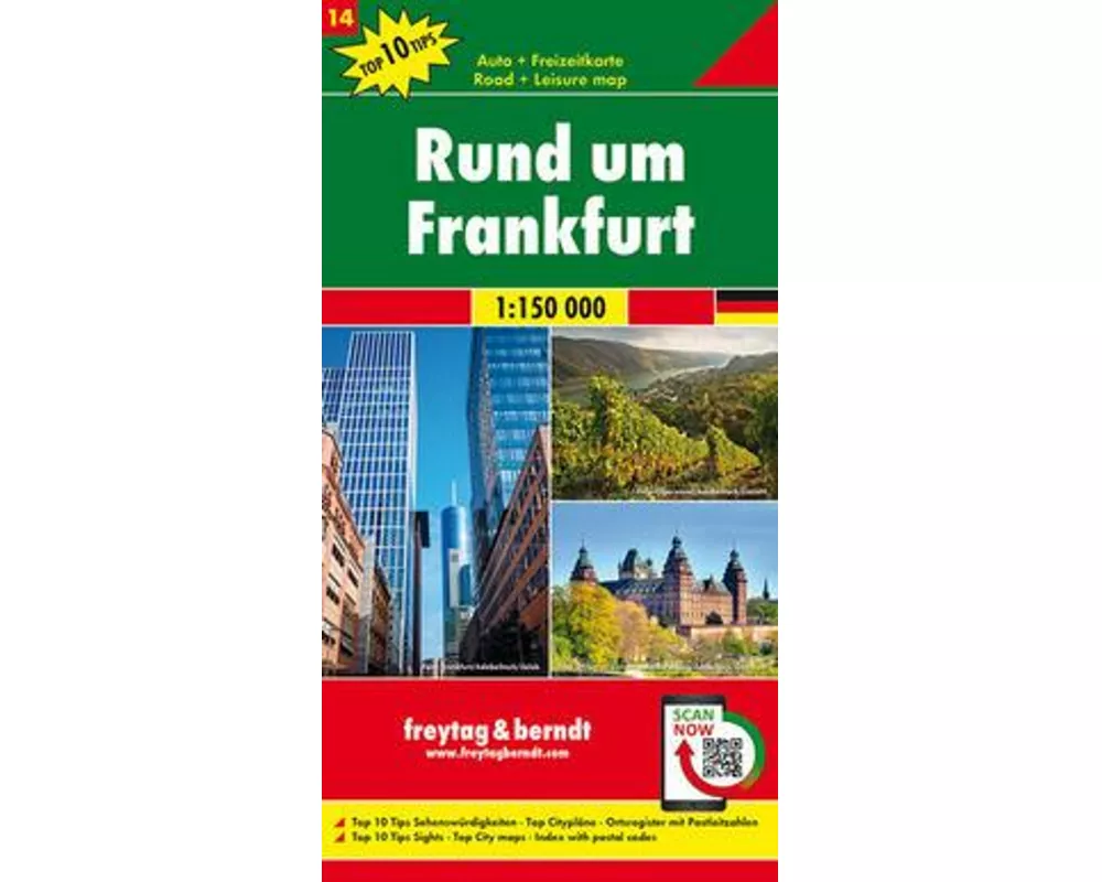 freytag & berndt Straßenkarte Rund um Frankfurt 1:150.000