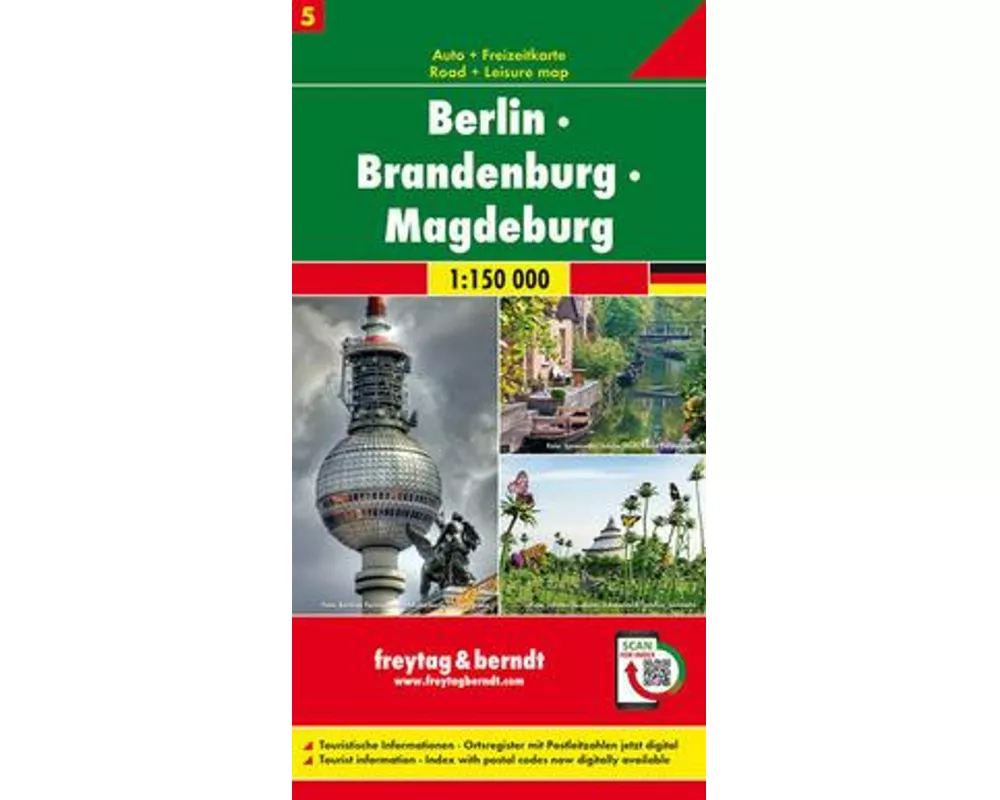 freytag & berndt Straßenkarte Berlin - Brandenburg - Magdeburg 1:150.000
