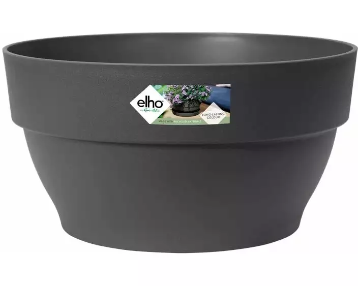 Elho Pflanzentopf Vibia Campana Schale 34 cm Schwarz