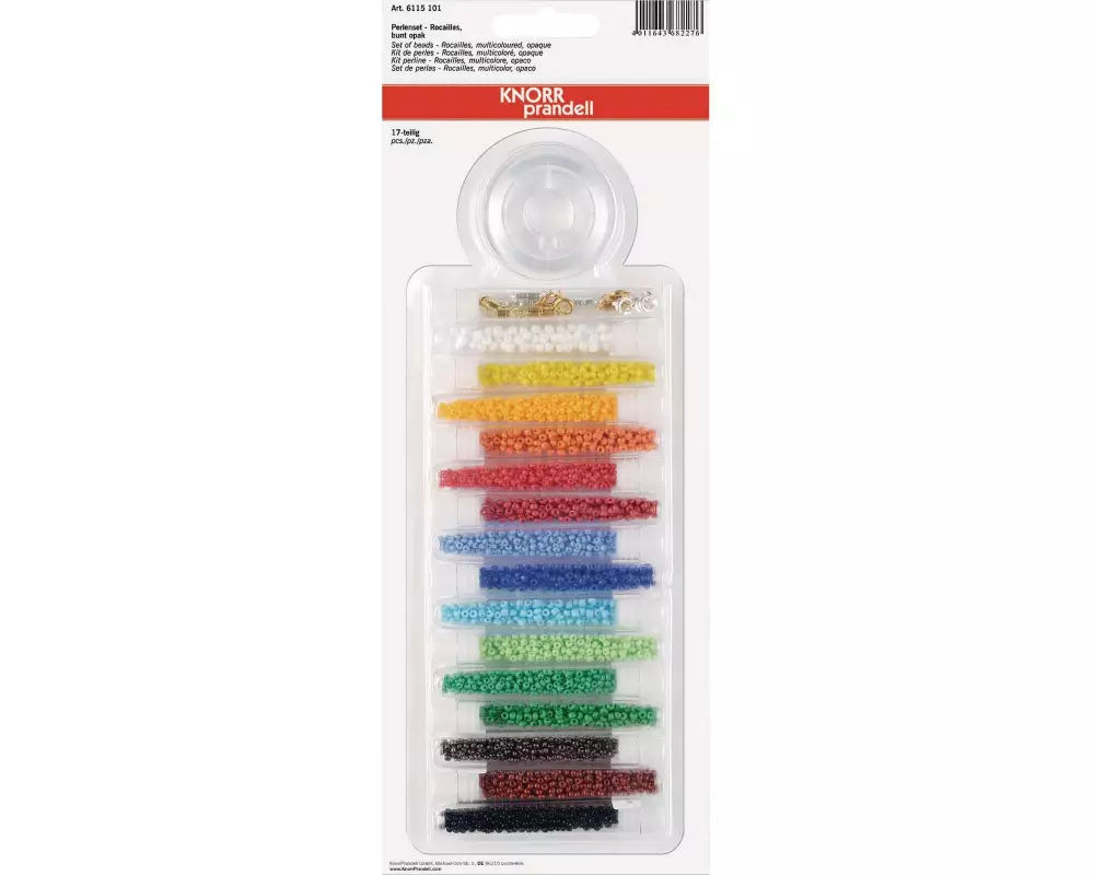 Knorr Prandell Perlen-Set Rocailles 17-teilig, Opak