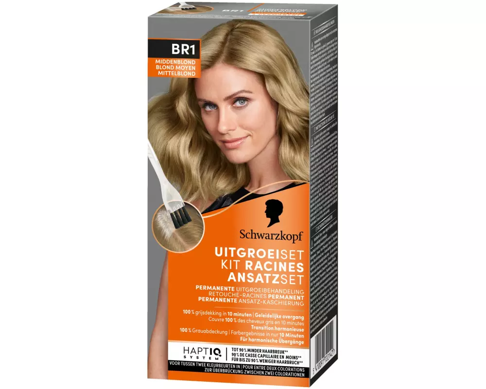 Schwarzkopf ANSATZSET Haarcoloration Mittelblond BR1