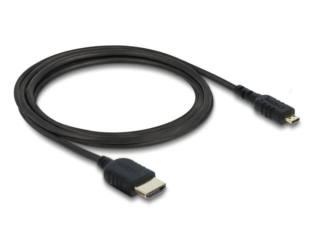 Delock HDMI zu Micro HDMI Kabel Koaxial, High Speed, 8K, 60 Hz, 2 m